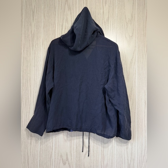 DANA B & KAREN NAVY BLUE 100% SILK JACKET Size 8 EUC - Picture 3 of 3